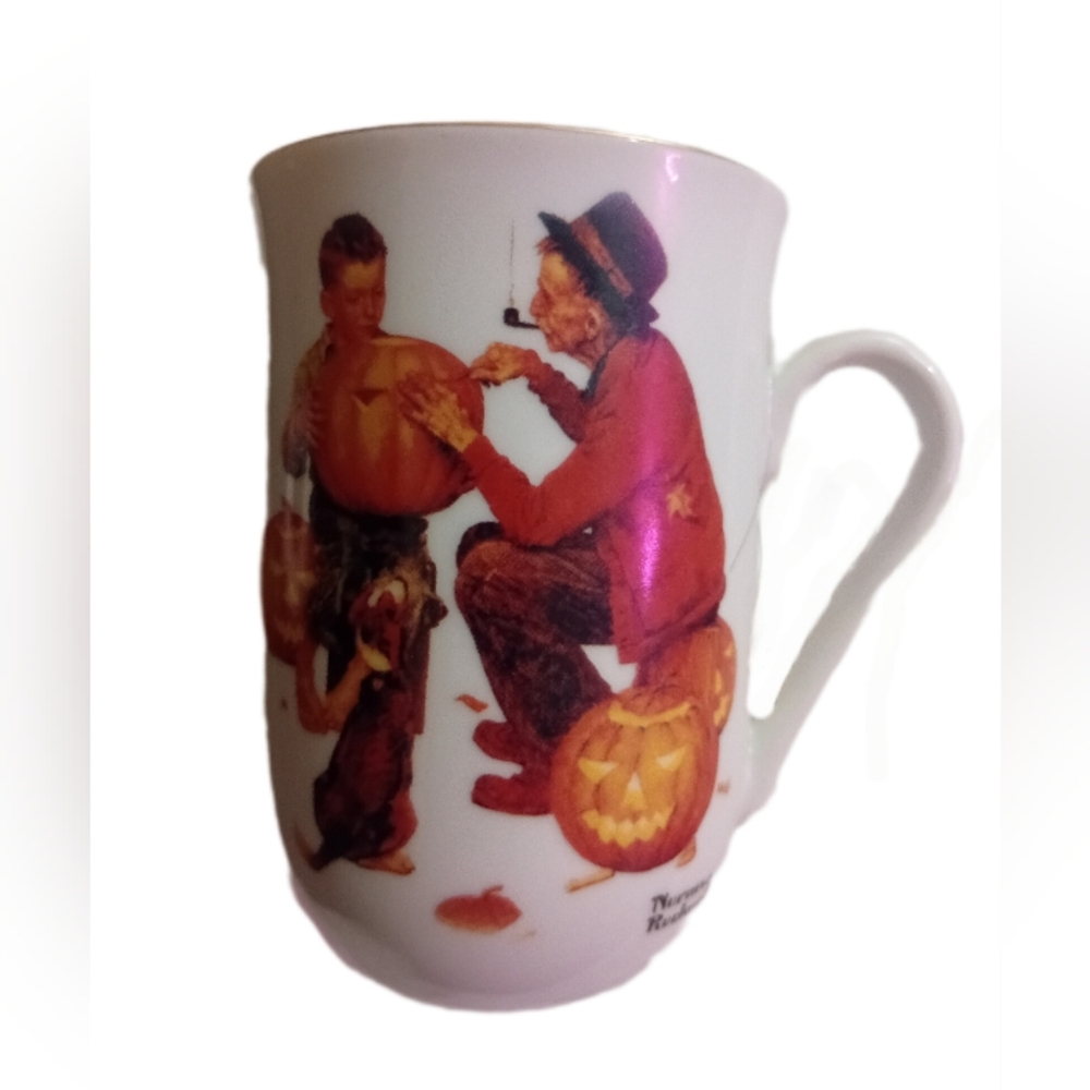Norman Rockwell White Ceramic Mug